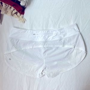 White lululemon shorts